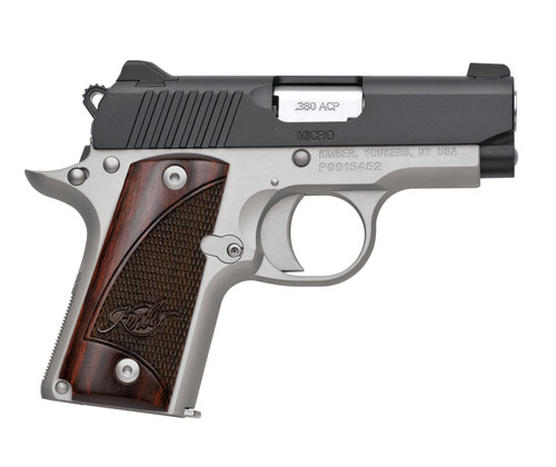 Kimber Micro Two-Tone 380 ACP, 2.75" Barrel, Silver Frame, Rosewood Grip, 7rd - 1911 Guns | The Gun Shop