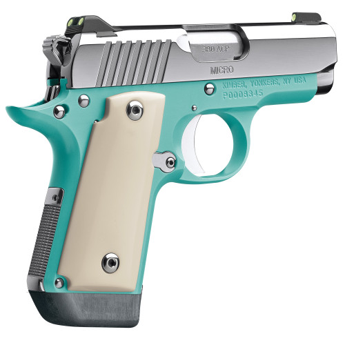 Kimber Micro 380 ACP, 2.75" Barrel, Stainless Slide, Teal Frame, 7rd - 1911 Guns | The Gun Shop
