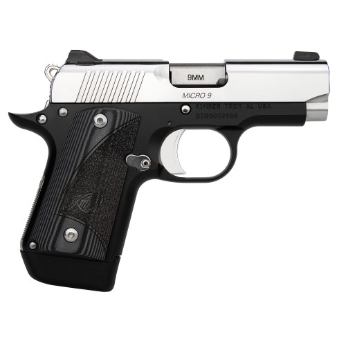 Kimber Micro 9 9mm, 3.15" Barrel, Stainless Slide, Black Frame, 7rd - Firearm | The Gun Shop