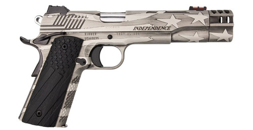 Kimber Independence 1776 Limited Edition 45 ACP, 5" Barrel, Engraved Stainless Steel Flag Themed Cerakote, Custom G10 Flag Grips, 8rd - 1911 Guns | The Gun Shop