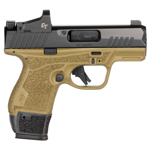 Kimber R7 Mako 9mm, 3.37" Barrel, Flat Dark Earth Frame, Black Slide, Crimson Trace Red Dot, MFT Holster, Range Bag, 15rd - Firearm | The Gun Shop