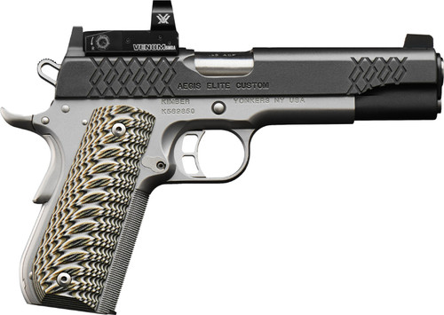 Kimber Aegis Elite Pro Venom 45 ACP, 5" Barrel, Silver Frame, Black Slide, Vortex Venom 6 MOA Sight, 8rd - 1911 Guns | The Gun Shop