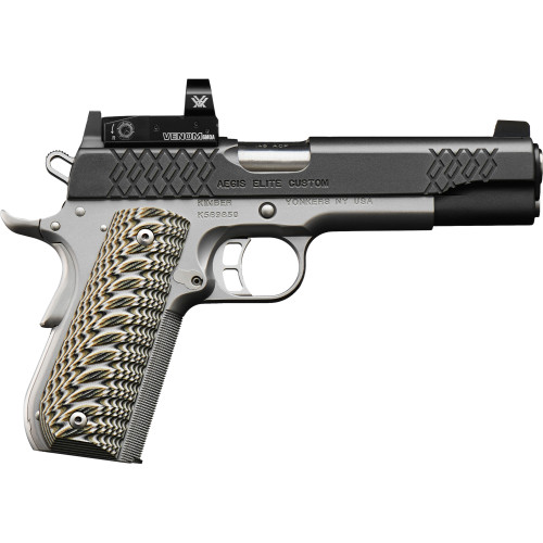 Kimber Aegis Elite Custom 9mm, 5" Barrel, Black Slide, G10 Grip, Vortex Venom Red Dot, 9rd - 1911 Guns | The Gun Shop