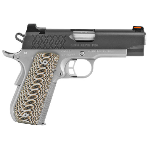 Kimber Aegis Elite Pro 45 ACP, 4" Barrel, Black/Silver, G10 Grip, 8rd - 1911 Guns | The Gun Shop