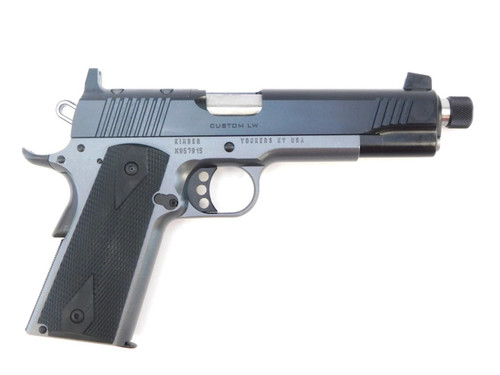 Kimber Custom LW Shadow Ghost 45 ACP, 5" Threaded Barrel, Black, Optic Ready, 8rd - 1911 Guns | The Gun Shop