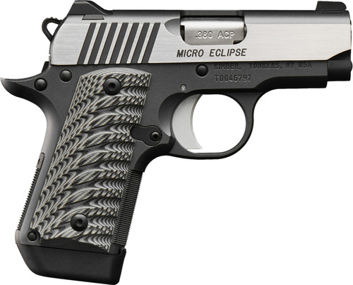 Kimber Micro Eclipse 380 ACP, 3.15" Barrel, Black Frame, Silver Slide, 7rd - 1911 Guns | The Gun Shop