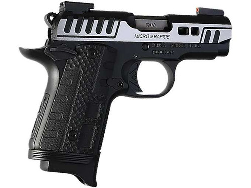 Kimber Micro Rapide Scorpius 9mm, 3.15" Barrel, Black and Silver, 7rd - 1911 Guns | The Gun Shop