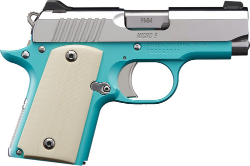 Kimber Micro 9 Bel Air 9mm, 4" Barrel, Blue Frame, Ivory G10 Grip, 6rd - Concealed Carry Guns | The Gun Shop