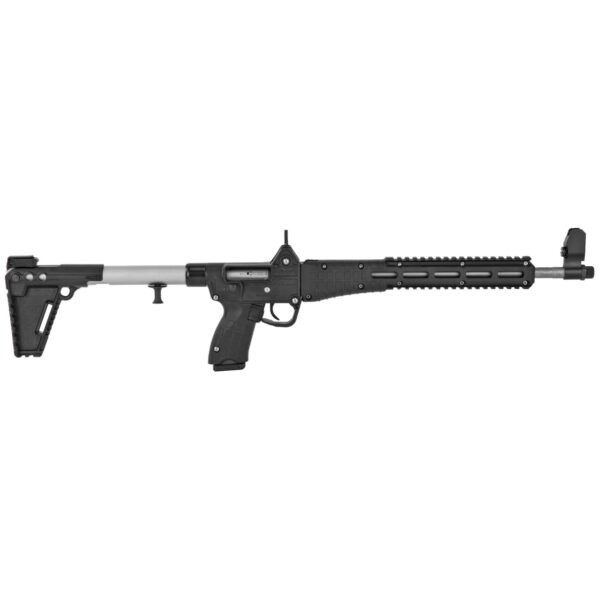 Kel-Tec SUB2000 Glock 17 9mm, Nickel Boron Finsh/Black Furniture, 17rd Glock Type Mags