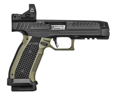 Laugo Alien Full Kit 9mm, 4.8" Barrel, Black/Green Finish, 17rd - Firearm | The Gun Shop