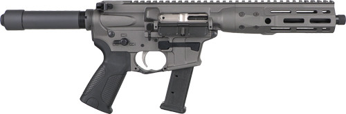 LWRC IC-9 9mm, 8.5" Threaded Barrel, Tungsten Gray, M-Lok Rail, 33rd - AR-15 Pistols | The Gun Shop