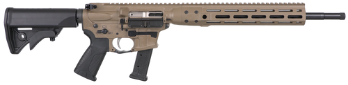 LWRC IC NINE 9mm, 16" Threaded Barrel, Flat Dark Earth, Adjustable Stock, 33rd - AR-15 Rifles | The Gun Shop