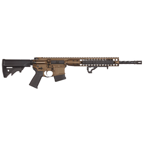 LWRC Direct Impingement 223 Remington/5.56x45mm, 16.1" Barrel, Burnt Bronze, Angled Ergonomic Grip, 10rd - AR-15 Rifles | The Gun Shop