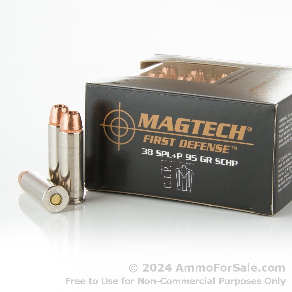 Magtech First Defense 38 Special P 95gr Solid Copper Hollow Point 20rd Box Magtech
