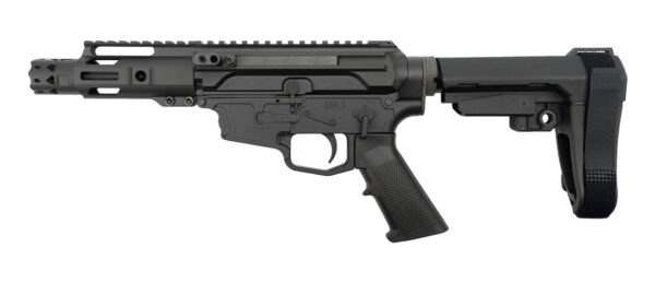 MCM Firearms DS9-S Side Charging Pistol, 9mm, 5" Barrel, MP5 Mag, Black Cerakote