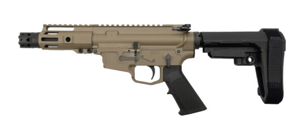 MCM DS9-S 9mm Pistol, Rear Charging, 5" Barrel, MP5 Mag, FDE Cerakote