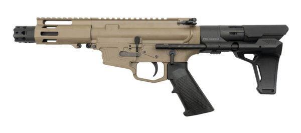 MCM DS9-S 9mm, 5" Barrel, MP5 Mag, FDE Cerakote, Strike Ind. PDW Brace