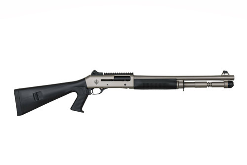 MAC 1014 Marine 12 Ga, 3" Chamber 18.5" Barrel, Nickel, Black Furniture, 5rd - Firearm | The Gun Shop