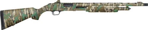 Mossberg 500 20 Ga, 3" Chamber 20" Barrel, Mossy Oak Greenleaf, Holosun Red Dot, 5rd - Firearm | The Gun Shop