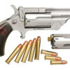 NAA Ranger II 22 LR/22 Mag Combo, 1.63" Barrel, Stainless, Rosewood Bird's Head Grip, 5rd