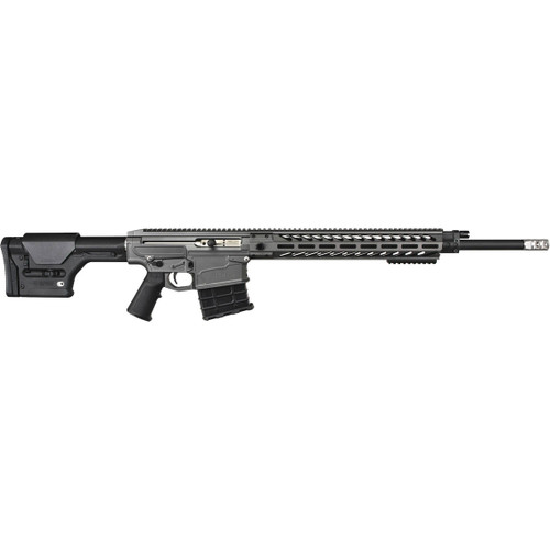 Nemo OMEN Match 300 Winchester Magnum, 22" Barrel, Tungsten Cerakote, Black Magpul PRS Stock, 14rd - AR-10 Rifles | The Gun Shop