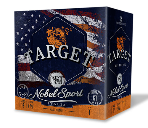 Nobel Sport Target Low Recoil 12 Ga, 2.75", 1oz, 8 Shot, 250rd Box - Ammunition | The Gun Shop
