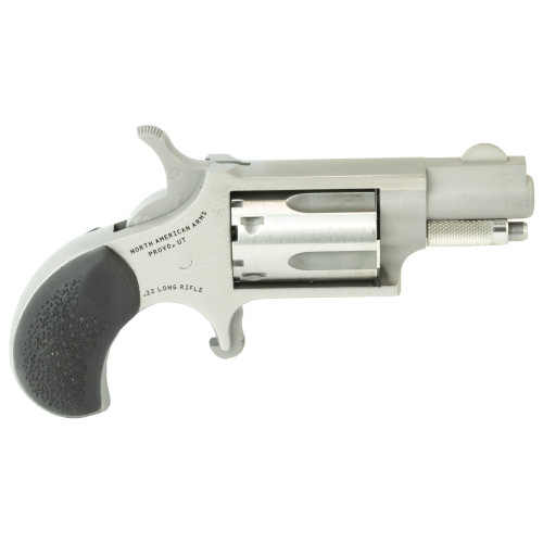 North American Arms Mini Revolver 22 LR, 1.125" Barrel, Stainless Steel, Rubber Grip, 5rd - Concealed Carry Guns | The Gun Shop