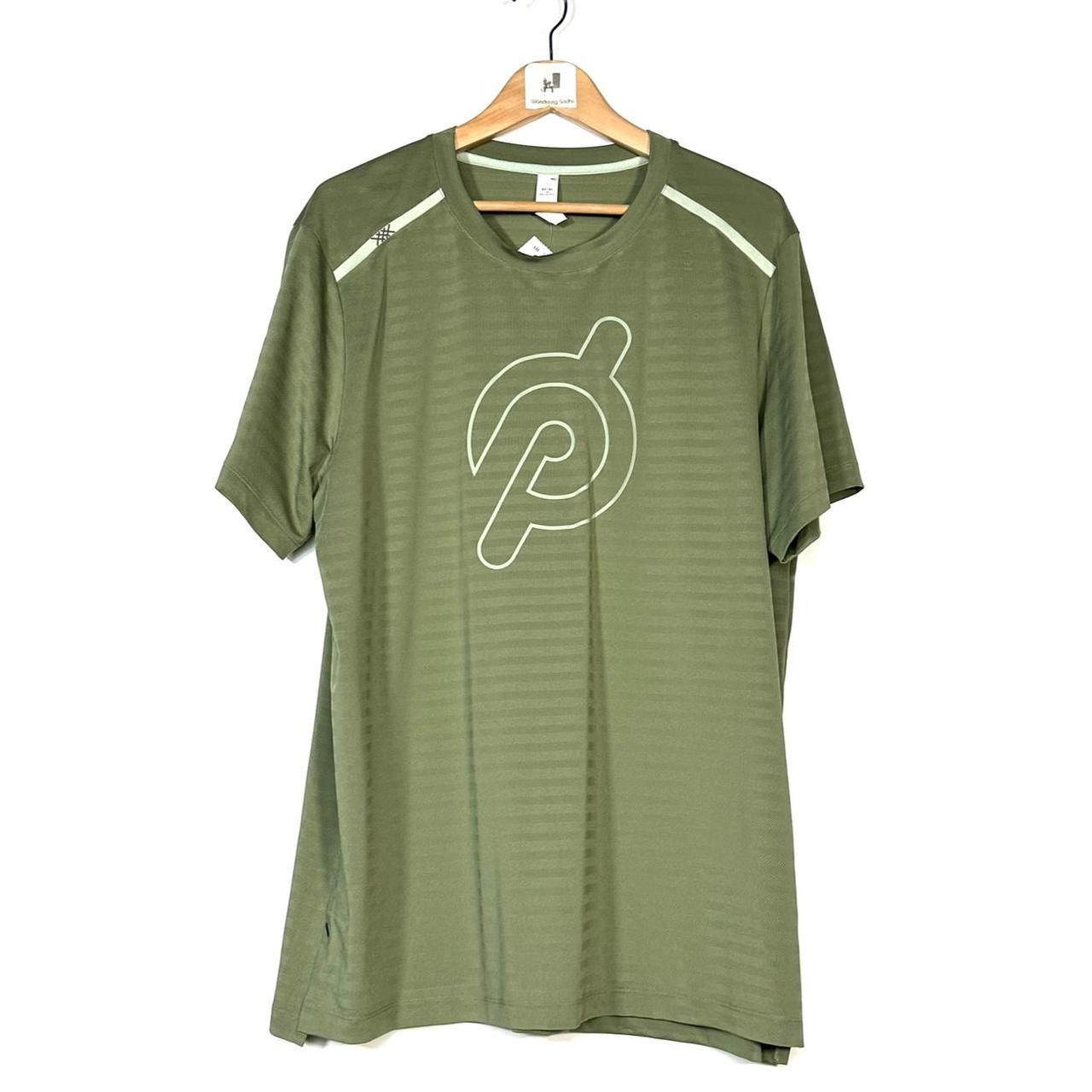 L80 Peloton khaki green t-shirt Size XL Good... - Depop