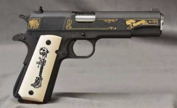 Springfield 1911-A1 Battlefield Cross Limited Edition 45 ACP Ivory-style Grips Plus extra Springfield Grips