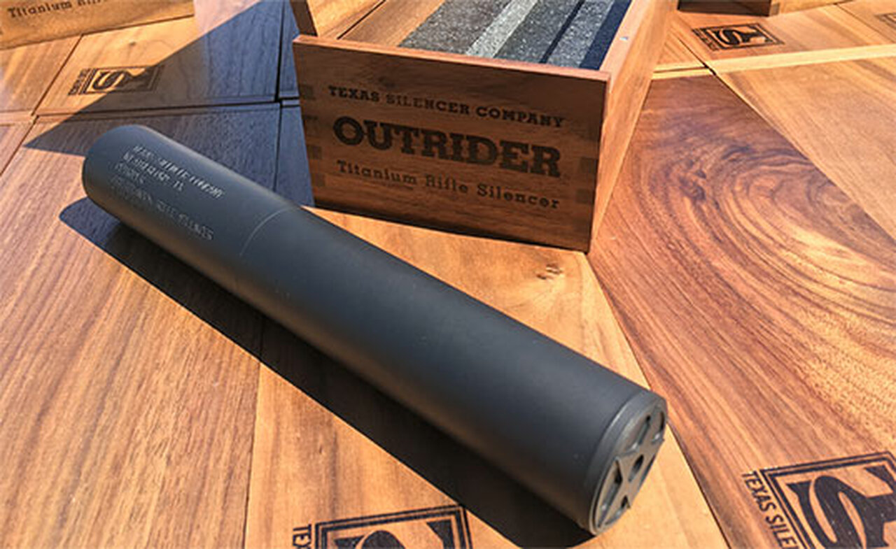 Texas Silencer Company Outrider .308 Caliber Silencer, 5/8x24, Black