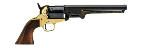 Pietta 1851 Navy 44 Cal, Brass Frame, Black Barrel/Cylinder, Walnut Grip, 6rd - Old West | The Gun Shop
