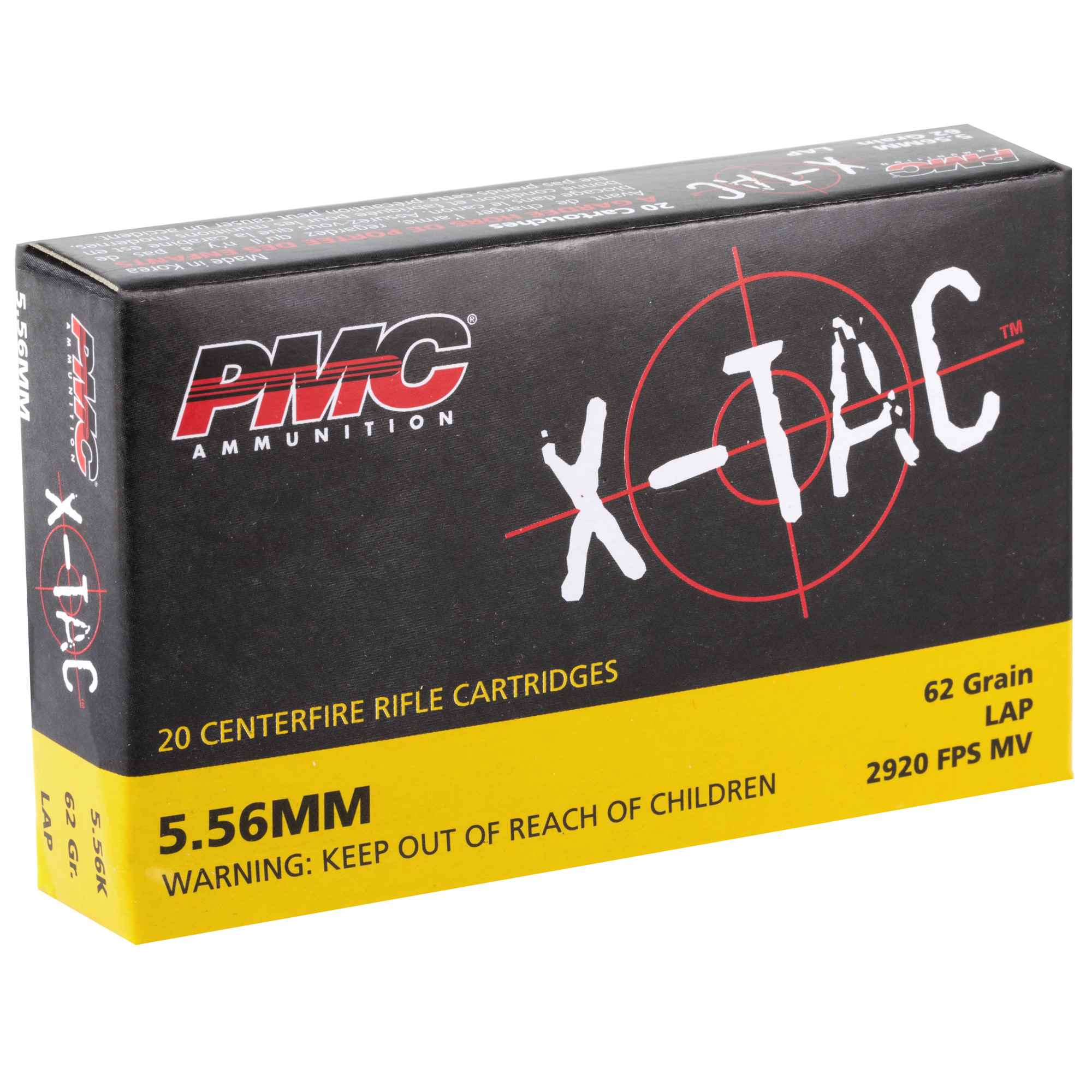 Pmc X TAC 5 56x45 NATO 62gr Light Armor Piercing 20rd Box Pmc Ammunition