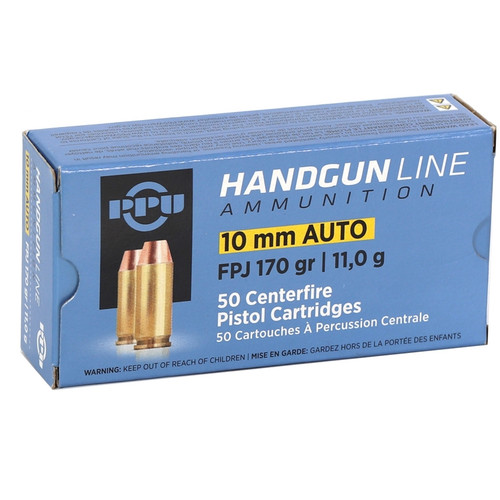 PPU Ammo 10mm, 170gr, Full Metal Jacket, 50rd Box - Ammo | The Gun Shop