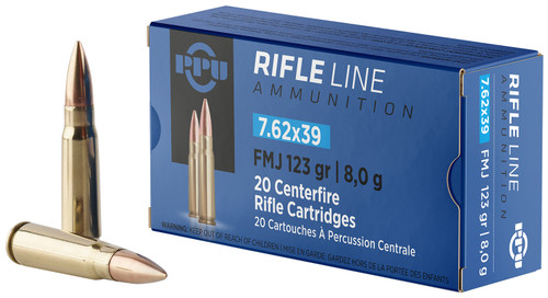 PPU Metric Rifle Ammo 7.62x39mm, 123gr, FMJ, 840 Rounds - Ammo | The Gun Shop