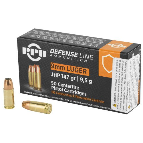 Prvi Partizan Defense 9mm, 147Gr, Jacketed Hollow Point, 50rd Box - Ammunition | The Gun Shop