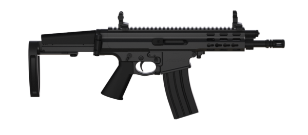 Robinson Arms XCR-L Pistol 5.56/223 7" Barrel Keymod Rail, Black Finish Tailhook Brace