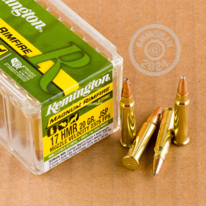17 HMR Ammo at AmmoMan.com - Remington Magnum Rimfire 20 Grain JSP - 50