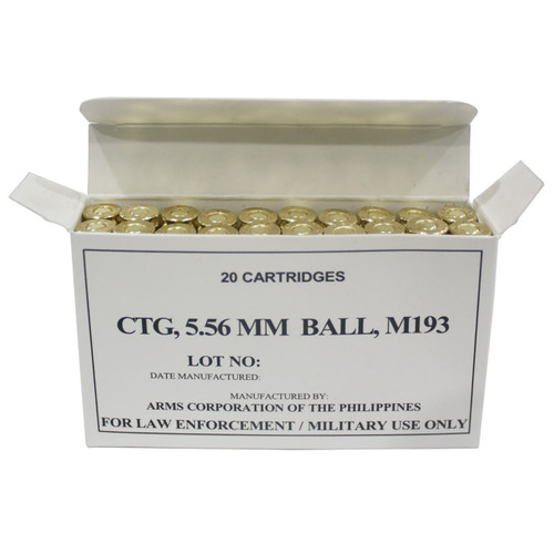 Armscor M193 5.56x45mm, 55gr, Full Metal Jacket, 20rd Box - Ammo | The Gun Shop