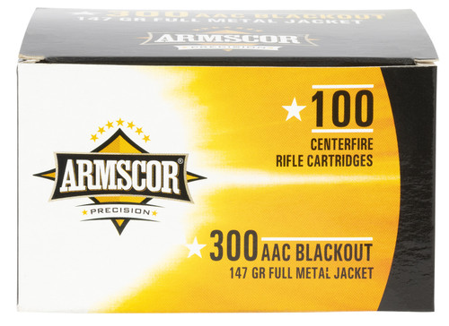 Armscor Precision 300 Blackout, 147gr, 1800 fps, FMJ 100Bx/12Cs - Ammo | The Gun Shop