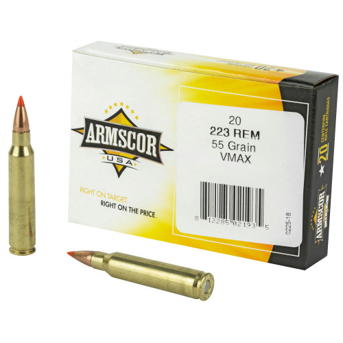 Armscor USA Competition 223 Remington, 55gr, Hornady V-Max, 20Bx/50Cs - Ammo | The Gun Shop