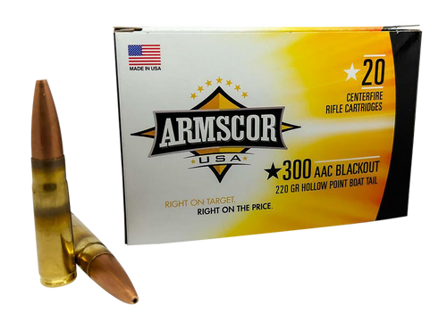 Armscor USA 300 Blackout, 220gr, Hollow Point Boat-Tail, 20rd Box - Ammo | The Gun Shop