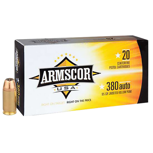 Armscor USA Competition 380 ACP, 95gr, Jacketed Hollow Point, 20Bx/25Cs - Ammo | The Gun Shop
