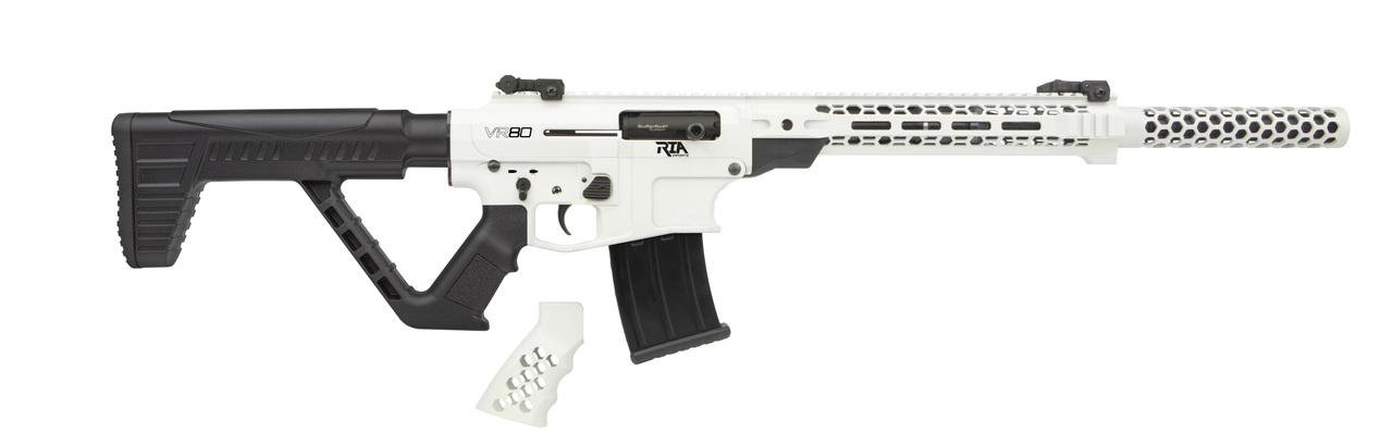 Rock Island VR80 12 Ga, 20" Barrel, 3", Flip-Up Sights, Stormtrooper White, 5rd