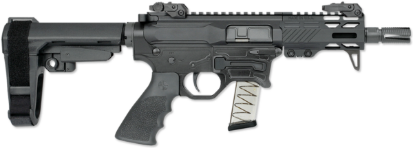 Rock River Arms RUK-9BT 9mm 4.5" AR-15 Pistol W/SBA3 Brace AR-15 9x19mm, Flip Up Sights, 2 Stage Trigger