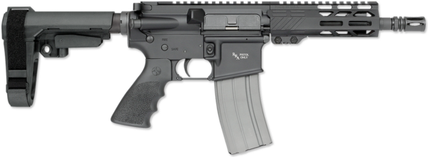 Rock River Arms LAR-15 A4 AR-15 Pistol 223/5.56 NATO 7" Black Hogue Rubber SBA3 Tactical Arm Brace