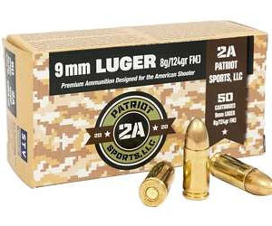 Ruag Ammotec Ball Swiss P 9mm Luger 124 Grain Full Metal Jacket 50 Rounds