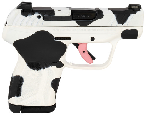 Ruger LCP Max 380 ACP, 2.8" Barrel, Cow Camo, Pink Trigger, 10rd - Firearm | The Gun Shop