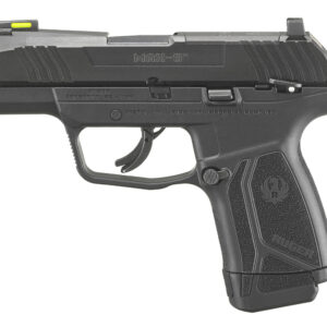 Ruger, MAX-9, Semi-automatic, Striker Fired, Sub-Compact, 9mm, 3.2" Barrel, Black Oxide Finish, Polymer Frame, Thumb Safety, Optic Ready, Front TFO Night Sight, 12Rd, 1-12Rd and 1-10 Magazine