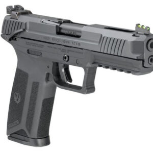 Ruger 57 5.7x28mm, 4.9" Barrel, Fiber Optic Front, Black, 20rd Mag