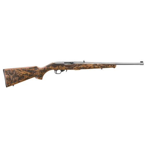 Ruger 10/22 TALO Edition 22 LR, 18.5" Barrel, Mule Deer Engraved Walnut, Satin Rec, 10rd - Exclusive Guns | The Gun Shop